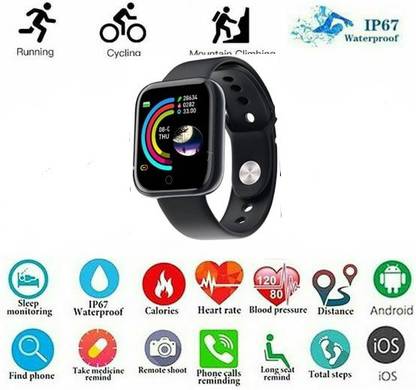 Stybits Smart fitness watch Y68 with smart alarm clock Smartwatch