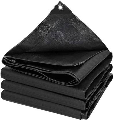 urban gallery BLACK TARPAULIN /TRIPAL 15 X 15 FEET(180 X 180 INCH) 200 GSM Tent - For Waterproof Tent For Multipurpose Plastic Cover for Truck, Roof, Rain,Outdoor,Sun