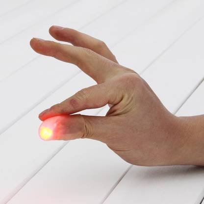 KANABEE Magic Rubber Thumb Tip Light Up RED Flash Lights from Anywhere Finger Tricks 2 Magic Tricks