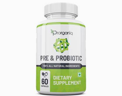 Prorganiq Pre & Probiotic the proprietary blend of 06 healthy bacteria(60 Capsules)