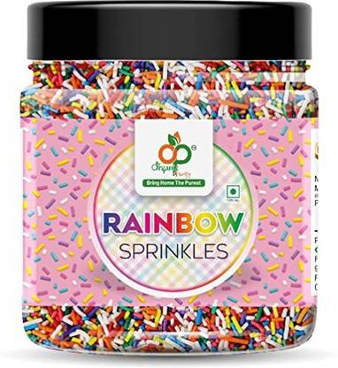 Organic Purify Rainbow Sprinkles for Cake Decoration (Confeito Rainbow Vermicelli Sprinkles) Sprinkles