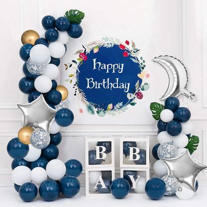 SensibleDecoraters Birthday Decorations Men Blue Happy Birthday Party Decorations Men Women Boys