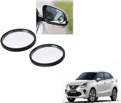 ABS AUTO TREND 3R-062 360° Rotate Convex Side Rear View Blind Spot Mirror for Toyota Glanza Glass Car Mirror Cover