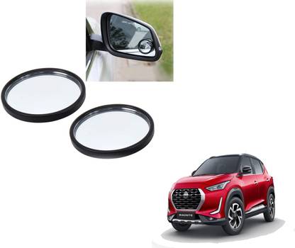 ABS AUTO TREND 3R-062 360° Rotate Convex Side Rear View Blind Spot Mirror for Nissan Magnite Glass Car Mirror Cover
