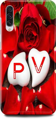 JUGGA Back Cover for Redmi Mi A3, MZB7978IN, P LOVES V NAME,P NAME, V LETTER, ALPHABET,P LOVE V NAME