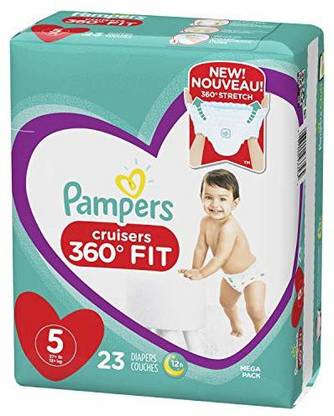 Pampers Cruisers 360˚ Fit Diapers Size 5 23 Count - S - M