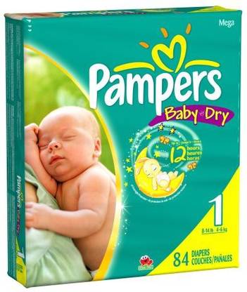 Pampers Baby Dry Size 1 Diapers Mega Pack 84 Count - S - M