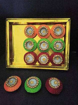 RAKESH MURTIWALA DM0106 Terracotta (Pack of 12) Table Diya Set
