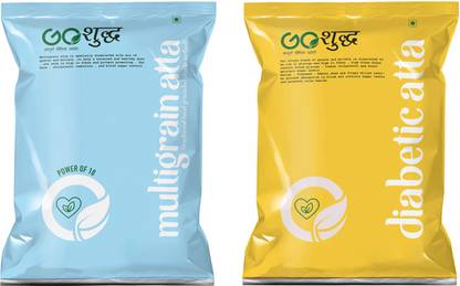 Goshudh Premium Quality Diabetic And Multigrain Atta Combo Pack of 2