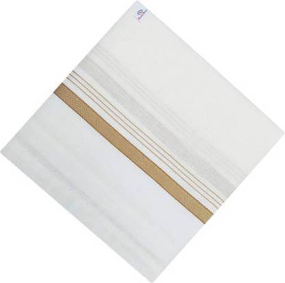 LAXMI man &women handkerchief white pure cotton pack of 1 ["White"] Handkerchief