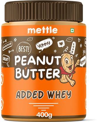 METTLE High Protein Peanut Butter With Added Whey Protein (Non-GMO, Gluten Free)