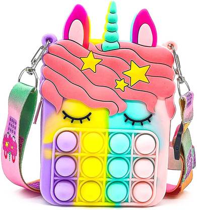 Party Propz Unicorn Pop It Sling Bag - Pop It Sling, Pop It Bags Unicorn/Pop It Bag For Kids