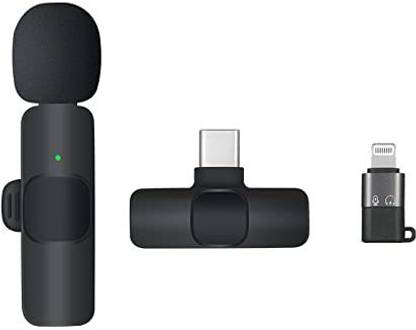 Buff K8 Wireless PLUG AND PLAY MIC Type-C & Lightning Connector MIC WIRELESS MICROPHONE