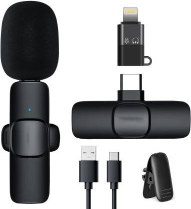 ROCOZY K8 Wireless Microphone Lapel MicLavalier Noise Reduction No APP & Bluetooth Need Wireless Collar Mic