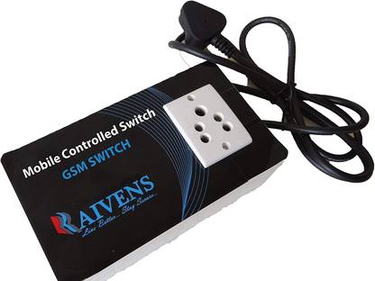 RAIVENS Mobile Operated Single Phase Motor Controller via Call and SMS Plug and Play Multipurpose Controller