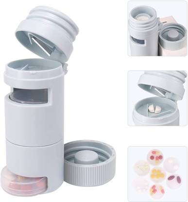 Healthcave Tablet Cutter 9 in 1|Cutter |Crusher |7 days Tablet Storage Easy to Carry Manual Pill cutter/Crusher/Storage