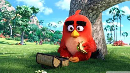 red angry birds movie wallpaper on fine art paper 13x19 Paper Print