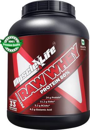 MuscleXlife Whey Protein Raw 80% / No Suger / 100% pure & Fresh Protain Whey Protein