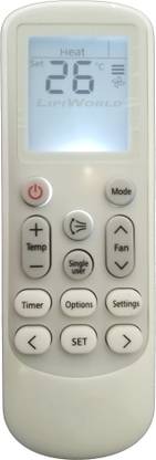 LipiWorld 144 AC Remote Control with Display Light Backlight Compatible for  Samsung AC Remote Controller