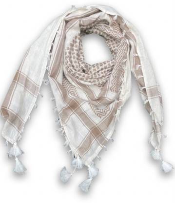 ESCAPE DEER Checkered Cotton Blend Men Scarf