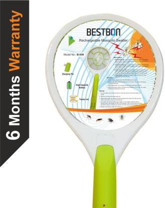 BESTBON Wide Range Rechargeable Mosquito Killer Bat Racket (Multicolor) Electric Insect Killer Indoor, Outdoor