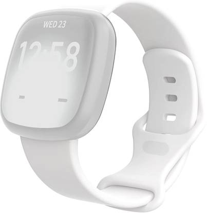 Senix Soft Silicone Adjustable Strap Band Compatible with Fitbit Sense/Fitbit Versa 3 Smart Watch Strap