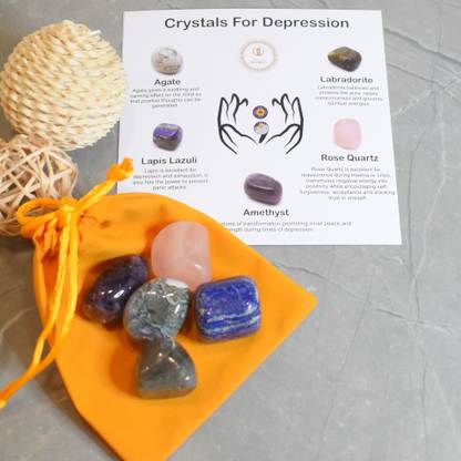 Maureen Natural Tumble Stone Depression Kit to help Keep away Depression From Your Mind Regular Asymmetrical Crystal Stone