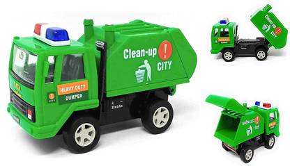 Mytoykid Garbage Dumper Truck Clean up City Toy with Pull Back Action, Vehicle for Kids