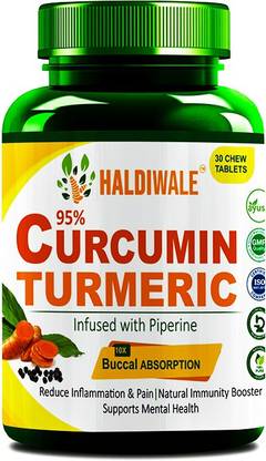 HALDIWALE Curcumin Rich Turmeric Chewable Tablets 550mg |30 Chewable Tablets