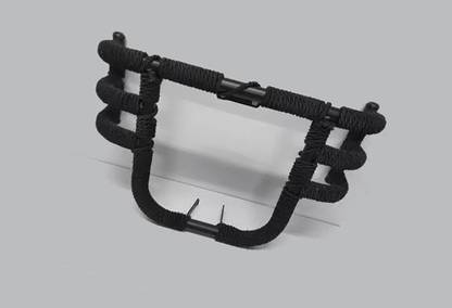 WHEETOYKART Black Rope Safety Leg Crash Guard for Royal Enfield Bullet Classic 350/500