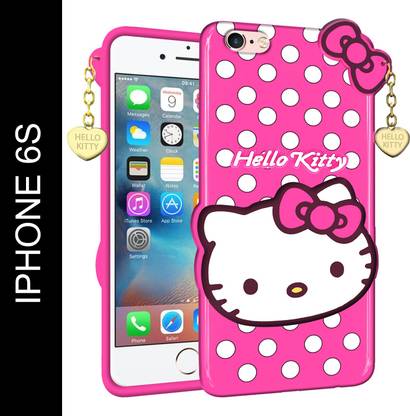 Qyist Back Cover for Iphone 6S Hello Kitty Back Case |Soft Girl Back Cover with Pendant