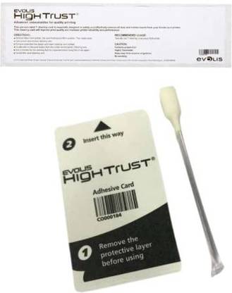 Evolis Cleaning Kit 1T Cleaning Card, 1 Adhesive Card, 1 Swab for Prim for Computers