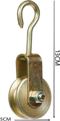 gymfreak solid roller Pulley with Hook for Lifting Rope, Gym, Exercise, Climbing, Hanging Climbing Pulley