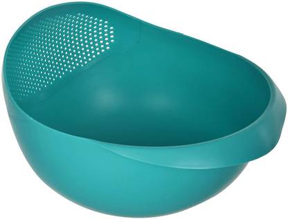 HOME SMART Rice Strainer with Unbreakable Plastic for Washing Pulse, Rice & Vegetable (1Pc) Colander