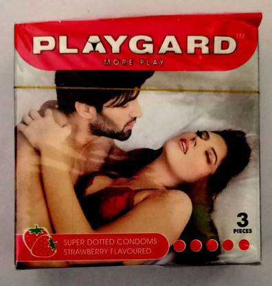 ALKEM SUPER DOTTED CONDOMS STRAWBERRY FLAVOURED (Set of 10, 30 Sheets) Condom
