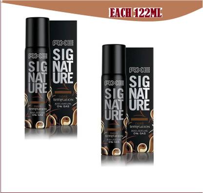 AXE SIGNATURE DARK TEMPTATION PERFUME BODY DEODORANT EACH 122M FOR MEN PACK 2_ Perfume Body Spray  -  For Men