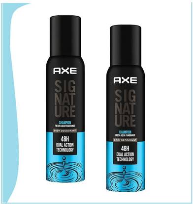 AXE SIGNATURE CHAMPION PERFUME BODY DEODORANT EACH 122M FOR MEN 2 SET_ Perfume Body Spray  -  For Men