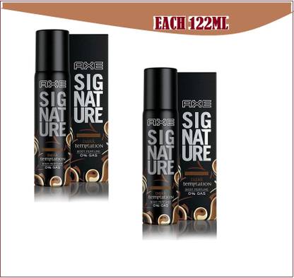 AXE SIGNATURE DARK TEMPTATION PERFUME BODY DEODORANT EACH 122M FOR MEN SET 2_ Perfume Body Spray  -  For Men