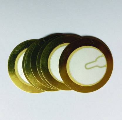 Diktmark Sensor/Buzzer/Transducer/Disc 27Mm Piezo - Set Of 10 (Gold Electronic Components Electronic Hobby Kit