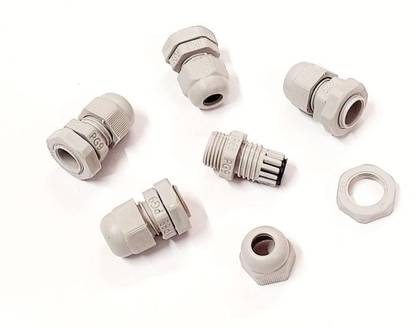 ERHIndia (Pack of 5) Waterproof Cable Gland Nylon Plastic Joint IP68 PG9 Plastic Alternative Energy Electronic Hobby Kit