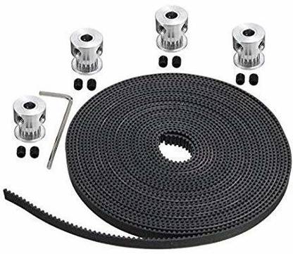TUV 5 meter GT2 TIMING BELT 6mm width + 4 pcs 20Teeth Pulley Interconnect Electronic Hobby Kit