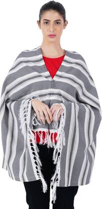 BABYFLYi Breast Feeding Shawl/ Nursing Cover for Women & Mothers - Grey (Striped) Feeding Cloak