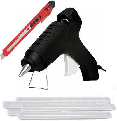 Neel 40W Electric Hot Melt Glue Gun with Cutter and 8mm 5 glue stick Art and Craft Standard Temperature Corded Glue Gun