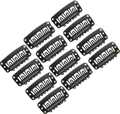 BBY2YNG Metal Hair Extensions Clip DIY Snap-Comb U Shape Wig Clips Hair Attachment Clips Hair Pin