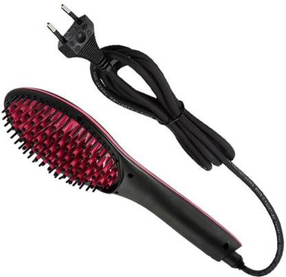 MSSM KM-BRUHRST Professional PTC Heater 20 Heat setting Flat Hair Brush Instant Heat Up 45W Hair Straightener Brush