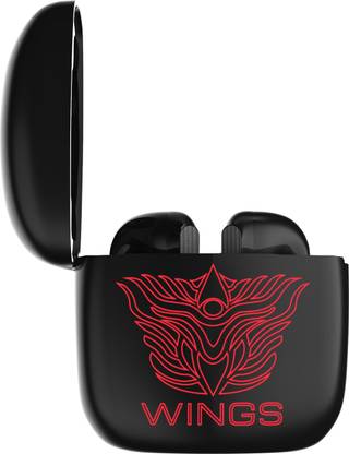 WINGS Phantom100 Earbuds with Game Mode, ENC, 40 Hours Playtime, RGB Light Bluetooth Gaming