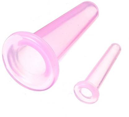 avyaan SIL2-2 2 Pcs Vacuum Cupping Suction Silicone Cups Face Massage Cans Anti Cellulite Massager