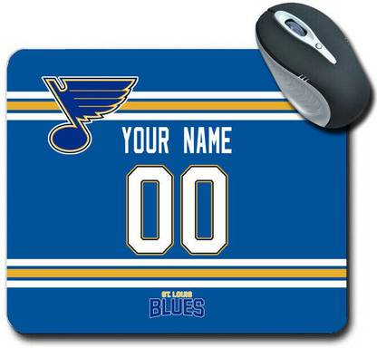 MIKKA NHL St. Louis blues Personalized Name/Number Mouse Pad 160704 Non Slip Base Mousepad