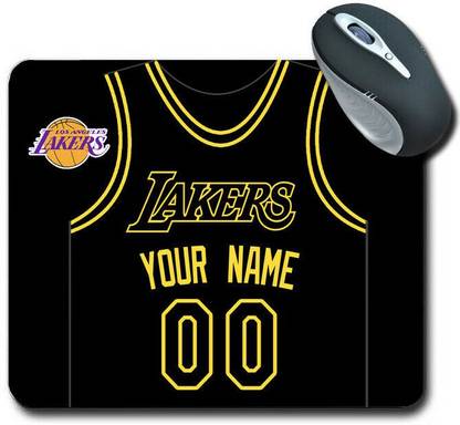 MIKKA NBA Los Angeles Lakers Personalized Name/Number Mouse Pad 142807 Non Slip Base Mousepad