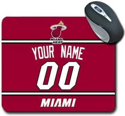MIKKA NBA Miami Heat Personalized Name/Number Mouse Pad 141310 Non Slip Base Mousepad